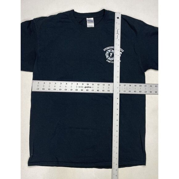 International Association Fire Fighters T-shirt Men Large Black Short Sleeve - Picture 6 of 6